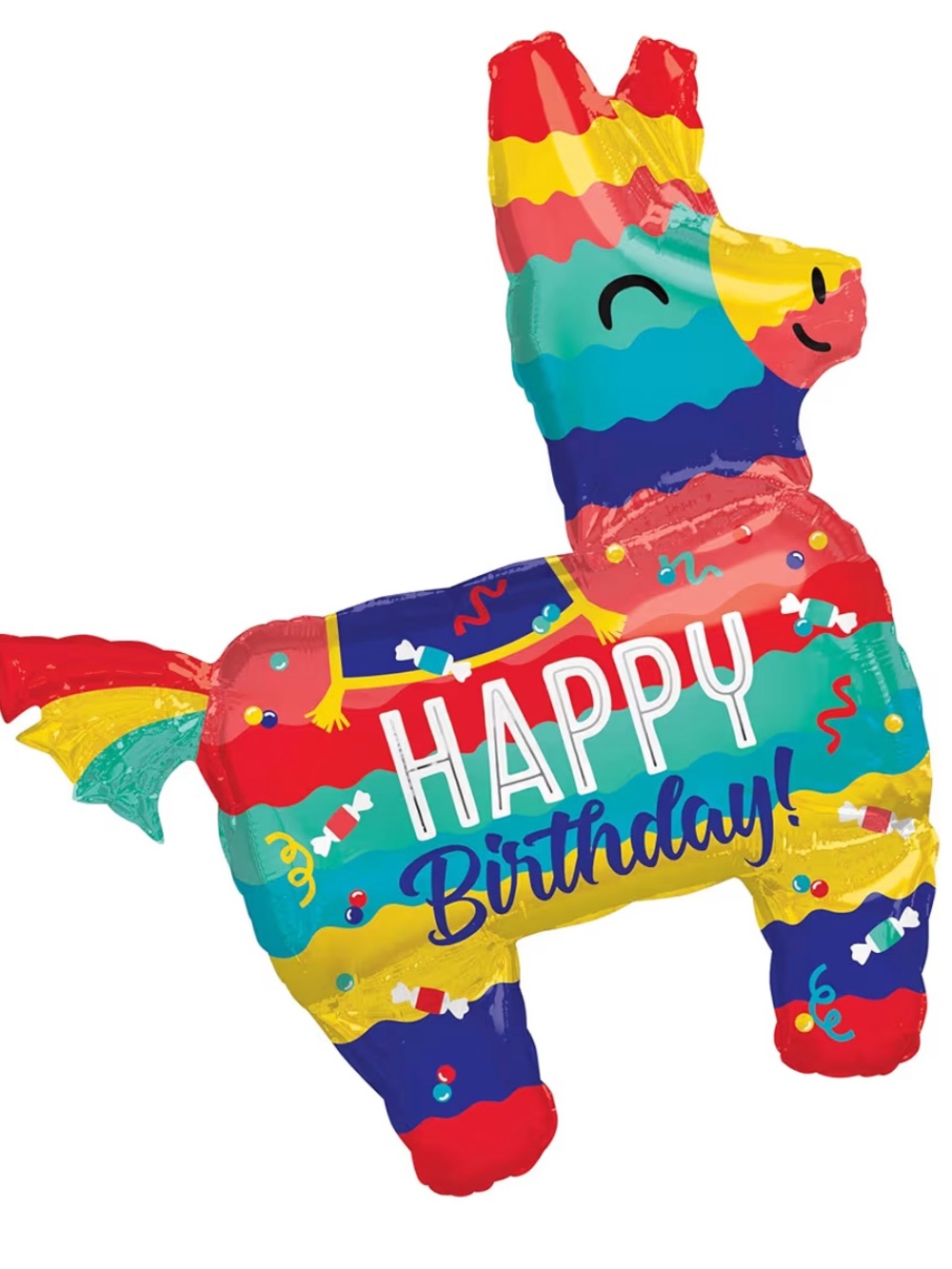 Happy Birthday Rainbow Piñata Foil Balloon